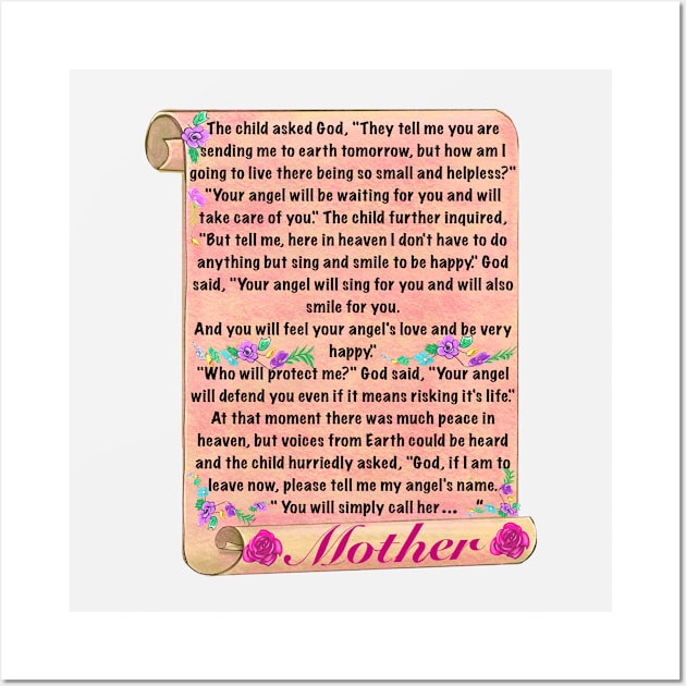 The best Mother’s Day gifts 2024, Mother’s Day poem on a scroll - You will simply call her mom Beautiful poem about motherhood Wall Art by Artonmytee